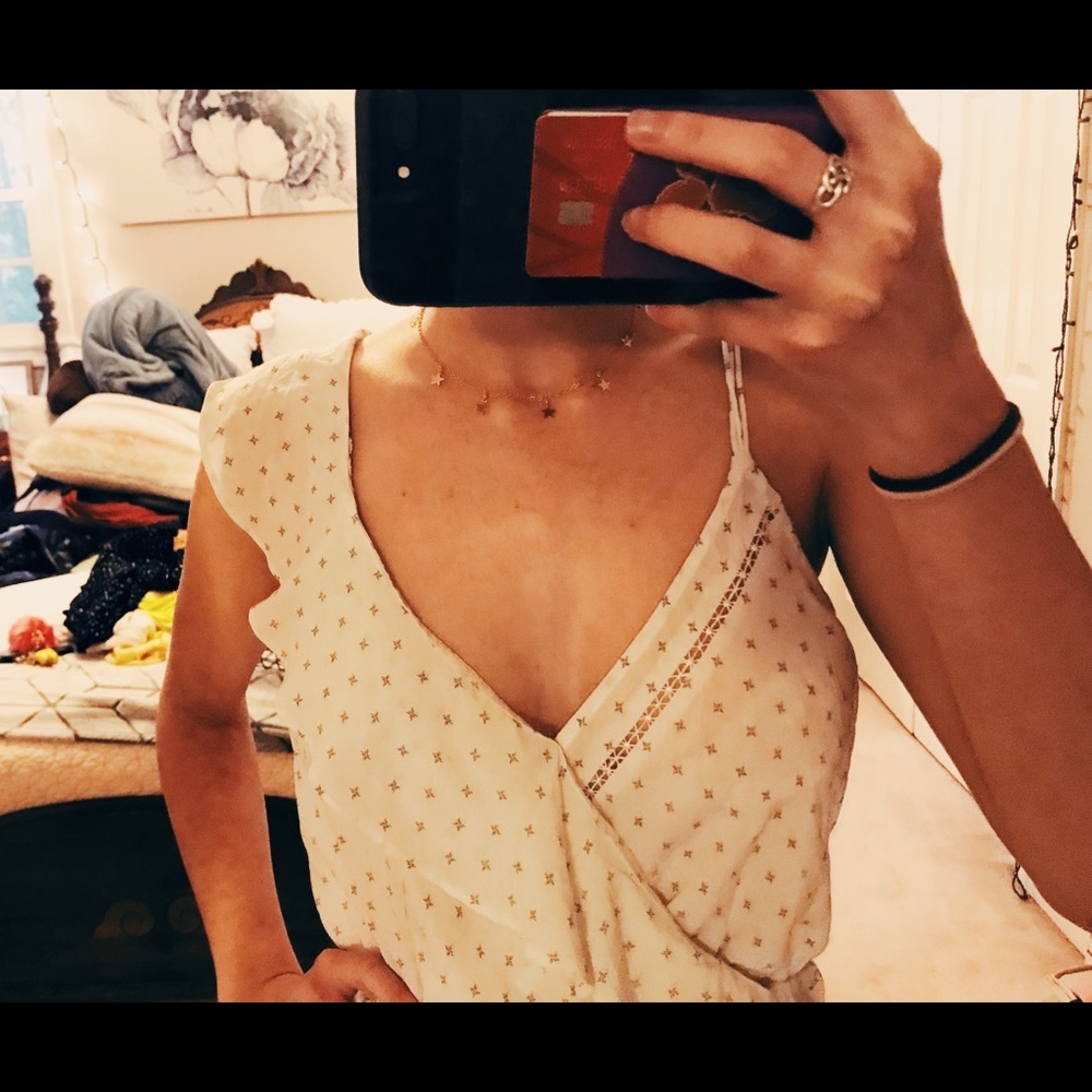 White Asymmetrical Romper